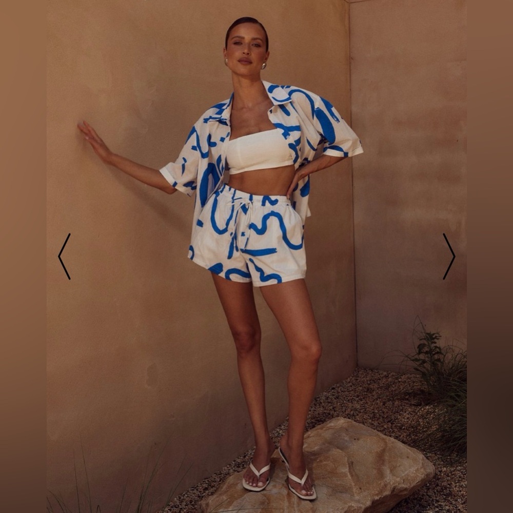 Commense Abstract Print Drawstring Shift Shorts B… - image 6